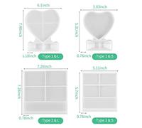 Dioche Moules de Moulage en Résine Moule en Résine pour Cadre Photo DIY Moules de Moulage en Silicone Artisanat Flexibles et Réutilisables Accessoires de Fabrication pour Adultes et Débutants,