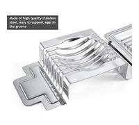 Dioche Oeuf en Acier Inoxydable -œufs de Cuisine Domestique, Râpe à œufs en Fil d'Acier Inoxydable pour Durs - Tranchage Effort et Conception Facile à Nettoyer (SILVER)