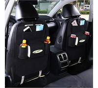 Dioche Organisateur de Banquette Arrière de Voiture Sac de Siège Arrière de Voiture Résistant à la saleté Résistant aux Coups de Pied Nettoyage Facile (Noir)