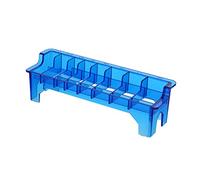 Dioche Organisateur de Peigne de Tondeuse en Plastique, étui de Rangement Durable Antidérapant pour Stylistes Professionnels de Salon de Coiffure ABS 8 Blocs 22 Cm X 6,5 Cm X 6,4 (BLUE)