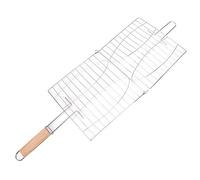 Dioche Panier à Poisson pour Barbecue Antiadhésif en Acier Inoxydable avec Poignée Ergonomique - Parfait pour Griller du Poisson et de la Viande, 43,2 X 22,9 Cm, Idéal pour les Barbecues en Plein Air