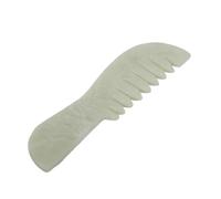 Dioche Peigne à Gratter en Jade Naturel, Sculpture Exquise, Peigne de Massage à Tête Profonde pour la Relaxation, Soulagement du Stress et Matériau en Jade Naturel 14,2 Pouces (Comme montré)