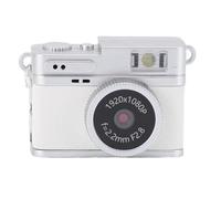 Dioche Petite Caméra Porte-clés, Petite Caméra Porte-clés Enregistreur Vidéo HD 1080P avec Carte Mémoire 32 Go, Photos 2MP, 4 Filtres et Flash LED, Appareil Photo Numérique Rétro Portable (White)