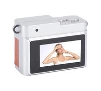 Dioche Petite Caméra Porte-clés, Petite Caméra Porte-clés Enregistreur Vidéo HD 1080P avec Carte Mémoire 32 Go, Photos 2MP, 4 Filtres et Flash LED, Appareil Photo Numérique Rétro Portable (Brown)