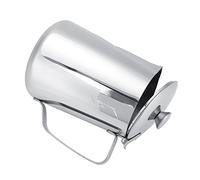 Dioche Pichet Lait INOX avec Couvercle, Tasse à Café en Acier Inoxydable, Pichet à Mousse de Lait avec Couvercle pour Café au Lait (1000ML)