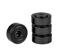 Dioche Pieds D'amplificateur en Alliage D'aluminium, 20x8mm Pointe de Decouplage, Amortisseurs de Chocs, Coussinets D'amplificateur, Pieds Noirs, 4 Pièces Anti Vibration pour Haut-Parleur