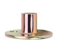 Dioche Plaque Fixation M10 Plaque De Fixation De Meubles En Fer Galvanisé 5 Pcs T Écrou Bride 3 Trous En Fer Galvanisé Té De Fixation De Meubles Écrou À Base Ronde (M10)