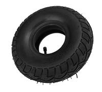 Dioche Pneu et Chambre à Air Intérieure en Caoutchouc Butyle 4.10/3.50-4 avec Valve Coudée - Remplacement de Pneu de 10 Pouces pour Tondeuses à Gazon, Diables et Chariots