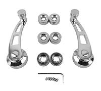 Dioche Poignée de fenêtre de voiture, 2 pièces, pour modèles plus anciens, Argent, Aluminium, 100% Fer, Rétro