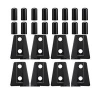 Dioche Poignées de porte extérieure, 8pcs Noir Garniture de Charnière de Porte de Voiture pour JK Unlimited 4-Door 2007-2018