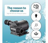 Dioche Pompe à Eau Submersible, Pompe à Eau Submersible DC 24 V 180 Degrés Mini à Immersion à Faible Bruit avec Levage de 12 M et Moteur sans Balais - 700 L/H pour Lave-vaisselle, Fontaine,