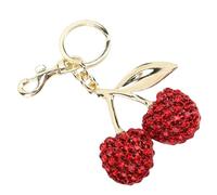 Dioche Porte-clés Cerise Scintillant et Mignon, Pendentif en Strass Cerise pour Sacs à Main, Accessoire à la Mode et Durable