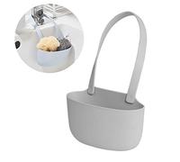 Dioche Porte-éponge pour évier de Cuisine Suspendue Évier de Selle Caddy Organisateur Rack Spongers Haulter sur Robinet avec des Trous de Vidange pour le Séchage (GREY)