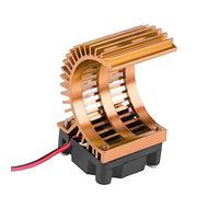 Dioche Pour Arma Rc Voiture Télécommandée électrique Moteur 540/550 avec Ventilateur de Refroidissement-dissipation Thermique à Haut Rendement, adapté à l'échelle HSP///, /10 (GOLD)