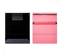 Dioche Presse-papiers pour Soins Infirmiers, Dossiers Pliables, Tableau d'écriture Portable - 3 Couches de Papier sécurisé - Idéal pour les Professionnels de la santé - Noir (PINK)