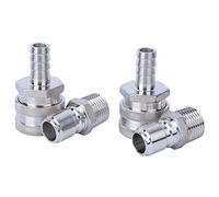 Dioche Quick Connect 1/2 4 Pièces G1/2in Filetage Mâle Kit d'adaptateur de Connecteur Rapide en Acier Inoxydable pour le Brassage à Domicile avec 2 Connecteurs Femelles et Connecteurs Mâles