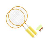 Dioche Raquettes à Grandes Mailles Ensemble de Raquettes de Badminton - Ensemble Complet avec 2 et Balles - Poignée Souple Antidérapante et Filet surdimensionné pour Enfants - Cadre en Alliage -