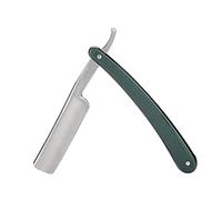 Dioche Rasoir de Barbier, Rasoir Pliant en Acier Inoxydable pour Coupe de Cheveux et Rasage de la Barbe, avec Poignée en Arc, adapté au Salon de Coiffure et à un Usage Personnel