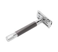 Dioche Rasoir de sécurité pour Hommes, Tête à Double Bouton avec Poignée en Alliage pour un Rasage en Douceur, Prise Confortable (BLACK)