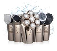 Dioche Rasoir électrique pour Hommes, 7 Têtes Flottantes, Tondeuse à Cheveux, Nez, Masseur de Visage, avec écran LCD et Chargement Type C, Kit Toilettage Lavable sur Tout le Corps