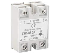 Dioche Relais 220V Solid State Relais 12V Relais à Semi-conducteurs SSR-10 DD 10A 5-220VDC pour Processus D'automatisation Industrielle