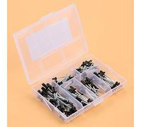 Dioche Rivet Fixateur Rivet 120 Pièces Kit d'assortiment de Fixations de Rivets Aveugles en Aluminium M2.4/M3.0/M3.2/M4 avec Boîte pour Pistolets Pneumatiques et électriques