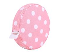 Dioche Ruban à Mesurer Corporel Rétractable Précis, Facile à Utiliser pour le Suivi de la Condition Physique et les Mesures du Corps, Léger et Portable, 150 Cm, 60 Pouces (Base rose n°4 pois