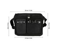 Dioche Sac de Poche pour Outils de Coiffure Professionnel, Doux et Durable, Conteneur de Peigne à Ciseaux pour Cheveux, Ceinture de Taille pour Barbiers et Coiffeurs, Noir comme Le