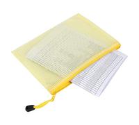 Dioche Sacs de Rangement étanches à Fermeture éclair - Ensemble de Dossiers de Documents en PVC avec Fermetures éclair pour une Organisation Facile - Lot de 12 Couleurs Assorties (YELLOW)
