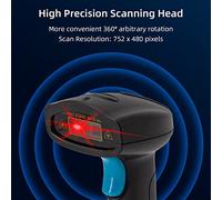 Dioche Scanner de Codes-Barres 1d, Lecteur de Codes-Barres Portable 1D/2D, Lecteur Filaire USB - Numérisation Rapide et Précise pour Les Supermarchés, la Vente au Détail, la Bibliothèque et la (U-2W)