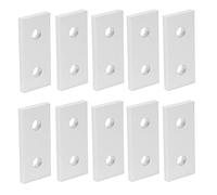 Dioche Série 15 10 Pièces Plaque de Jonction Plaque de Connexion Plate en Aluminium-outil de Connexion Verticale à 2 Trous pour les Structures de Cadre en Aluminium, Conception Durable et Flexible