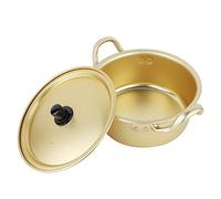 Dioche Small Pot Ramen Pot à Ramen Coréen, Aluminium Jaune, Multifonctionnel Résistant à la Chaleur de 16 Cm, adapté aux Flammes Nues et aux Cuisinières électriques en Céramique, en Aluminium de (#3)