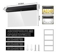 Dioche Solar Door Sign Panneau Lumineux Solaire pour Porte - Plaque d'adresse Numérique étanche avec Installation Murale Facile pour une Utilisation en Extérieur (2)