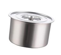 Dioche Stockpot en Acier Inoxydable Multifonctionnel avec Couvercle - Pot de Soupe à Haute Température 12 Cm pour la Cuisson, l'assaisonnement et les Battements d'oeufs (16 cm)
