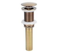 Dioche Stopper Black Stop Bouchon de Vidange Escamotable en Laiton - Accessoire d'évier en Laiton et Acier Inoxydable de Haute qualité - Facile dans le Sens Inverse des Aiguilles Montre -
