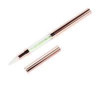 Dioche Stylo à Points à Double extrémité, Conception à 2 Têtes avec Pointe de Cire Auto-adhésive et Pointe en Acier Inoxydable pour Strass Nail Art, Outil de Manucure (GREEN)