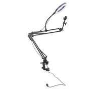 Dioche Support de Téléphone Aérien avec Anneau Lumineux LED - Pince Réglable pour la beauté, Le Nail Art et la Diffusion en Direct - 30 Options d'éclairage pour Les Professionnels et Les Amateurs