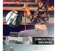 Dioche Support Magnétique de Craie de Billard de Piscine en Acier Inoxydable avec Ceinture à Fixation Rapide pour Les Amateurs de Snooker Craie de Queue Antirouille Durable 44g 7x2