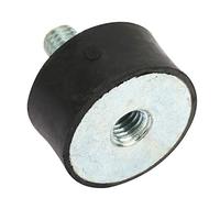 Dioche Supports en Caoutchouc M8 Bobines Silentblock Anti-vibrations Éléments D'amortissement Robustes pour Compresseurs D'air Moteurs à Pompes à Eau Noir Argent M8x20 M8x15 M8x23 4 (VD30*15 M8*15)