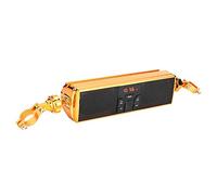 Dioche Système de Barre de Poignée de Modification de Moto Stéréo étanche - Système Coulissant et Sonore pour Motos - Prend en Charge USB, Carte Mémoire et Contrôle (Gold)