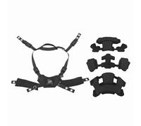 Dioche Système de Suspension à Cadran pour Casque, Sangle de Menton, Kit de Rembourrage de Casque, Mousse à Mémoire de Forme, Confortable et Réglable pour Casques Mich Team Wendy (éponge Noire)