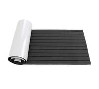 Dioche Tapis de Pont de Bateau Antidérapant en Mousse EVA, 240x60cm, Auto-adhésif pour la sécurité des Ponts, des Camping-Cars et des Remorques (A (Gris foncé + Noir))