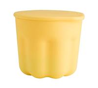 Dioche Tasse de Nettoyage de Brosse de Maquillage, Bol de Nettoyage de Brosse Cosmétique PP TPR Multifonctionnel Sûr avec Support de Séchage pour Voyage et Usage Domestique (YELLOW)