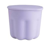 Dioche Tasse de Nettoyage de Brosse de Maquillage, Bol de Nettoyage de Brosse Cosmétique PP TPR Multifonctionnel Sûr avec Support de Séchage pour Voyage et Usage Domestique (PURPLE)