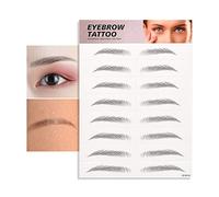 Dioche Tatouage Sourcils Autocollants Permanent 3D Imitation Sourcils Tatouages Hairlike Authentiques Longue Durée pour Femmes Hommes Outil De Maquillage 8 Styles