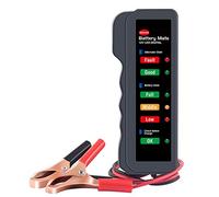 Dioche Testeur de Batterie LED Affichage LED Testeur de Batterie de Véhicule 12 V-vérification Efficace de la Automobile et Moto avec Protection Inverse