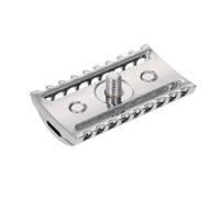 Dioche Tête de Peigne Ouverte en Acier Inoxydable, Double sécurité, Outil de Rasage pour Hommes, pour Barbier, Usage Domestique, Argent 4.1cm