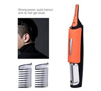 Dioche Tondeuse électrique pour le Nez, épilateur Multifonction avec Lumière LED pour Homme, 2 Peignes pour Poils du Nez, Sourcils, Barbe et Coupe de Cheveux, Poignée Antidérapante en (ORANGE)
