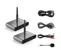 Dioche Transmetteur Fil Émetteur Fil 2,4 G Récepteur Système Hi-FI pour Home Cinéma, Diffusion en Direct, Longue Distance de 150 M, Faible Retard, Accessoires Inclus