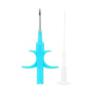 Dioche Transpondeur en Verre à Puce Animale avec Seringue Norme ISO11784 11785 pour Chien de Compagnie Chat Poisson Suivi de la Faune Matériau ABS 2.12x12mm